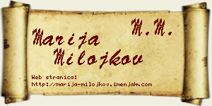 Marija Milojkov vizit kartica